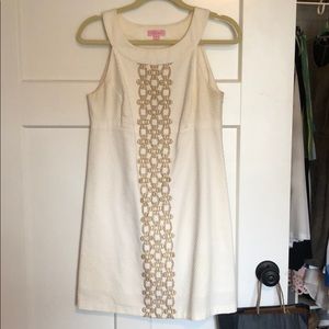 Lilly Pulitzer White Jacqueline A Line Shift Dress